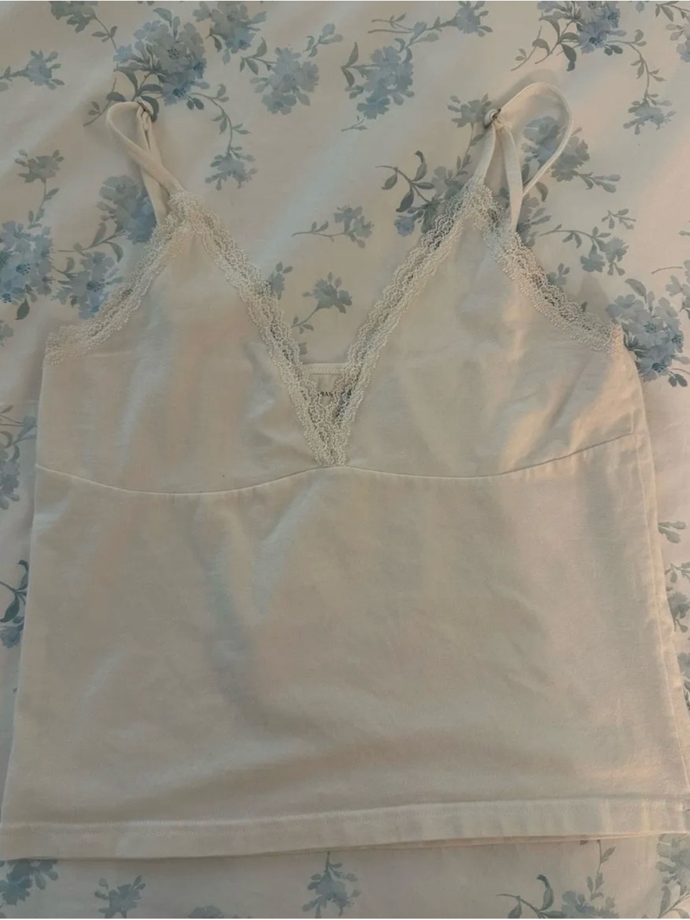 Brandy Melville Ivory Lace-Trim Camisole